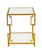 CT371 Gold Square Side Table