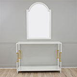 Zeugma CT372 White & Gold Console with Two Shelves