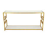 CT373 Gold Console with Two Shelves