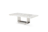 VIG Furniture Modrest Kingsley Modern Marble & Stainless Steel Coffee Table VGVCCT8933-STL
