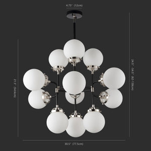 Safavieh Cullen White Glass Chandelier