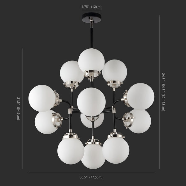 Safavieh Cullen White Glass Chandelier