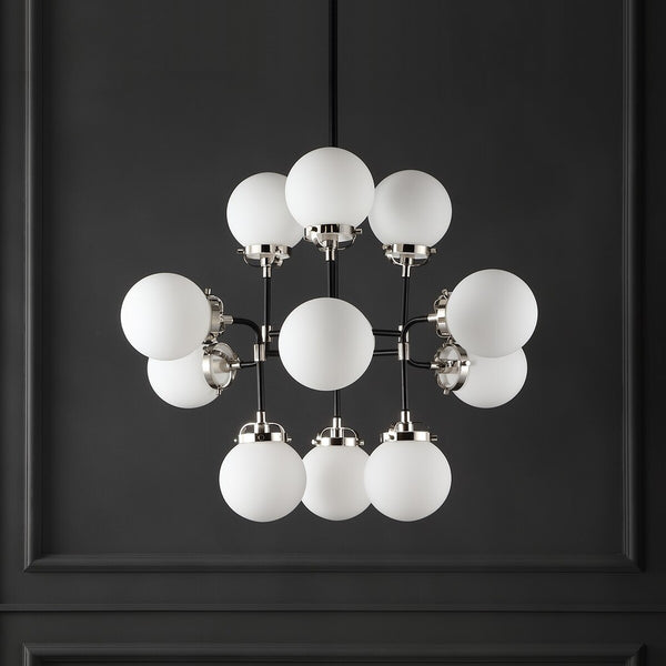 Safavieh Cullen White Glass Chandelier