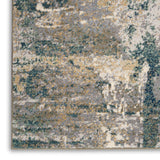 Nourison Artworks ATW05 Artistic Machine Made Loom-woven Indoor only Area Rug Ivory/Navy 7'9" x 9'9" 99446709110