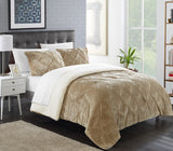 Josepha Beige Queen 3pc Comforter Set