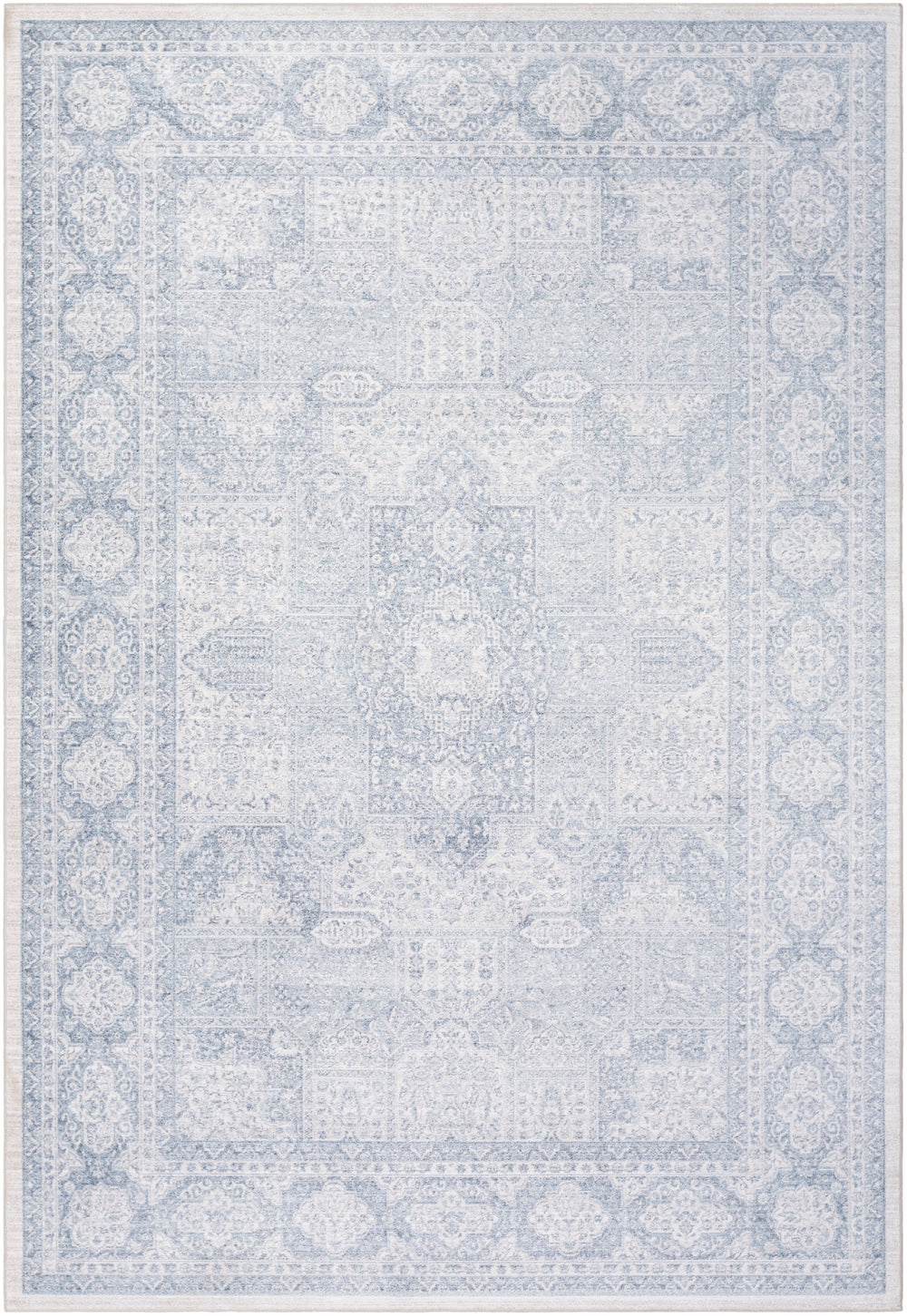 Couture CTU-2302 Traditional Viscose Rug CTU2302-81012 Pale Blue, Light Gray, Denim 100% Viscose 8'10" x 12'
