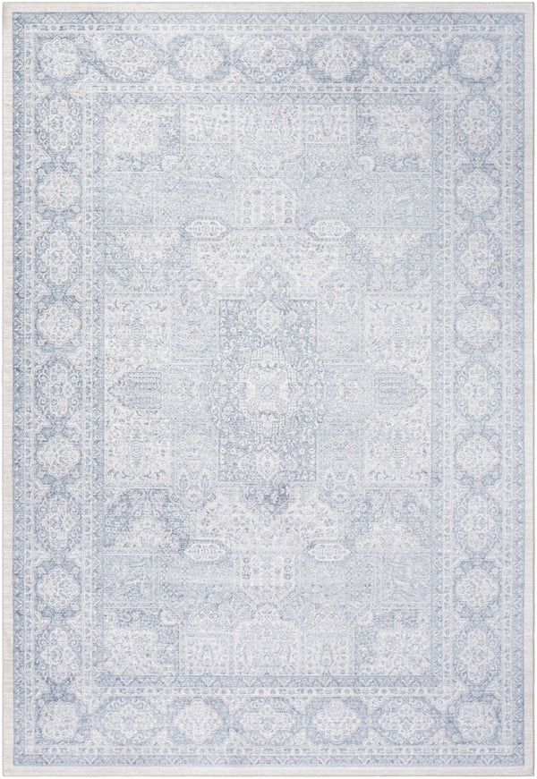 Couture CTU-2302 Traditional Viscose Rug CTU2302-81012 Pale Blue, Light Gray, Denim 100% Viscose 8'10" x 12'