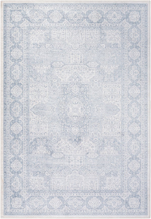 Couture CTU-2302 Traditional Viscose Rug CTU2302-81012 Pale Blue, Light Gray, Denim 100% Viscose 8'10" x 12'