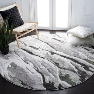 Century 300 Century 324 Contemporary Power Loomed 100% Polypropylene Rug Grey / Green