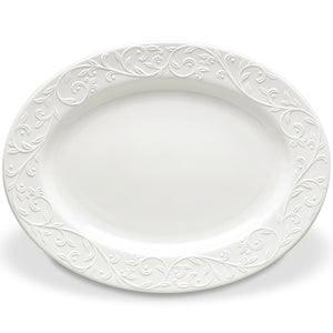 Opal Innocence Carved™ 16" Oval Serving Platter - Set of 2