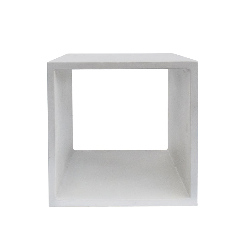 VIG Furniture Modrest Diaz Modern White Concrete End Table VGLBCUBE-SQ40-C02