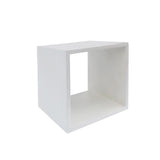 VIG Furniture Modrest Diaz Modern White Concrete End Table VGLBCUBE-SQ40-C02