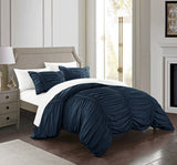 Kaiah Navy King 3pc Comforter Set