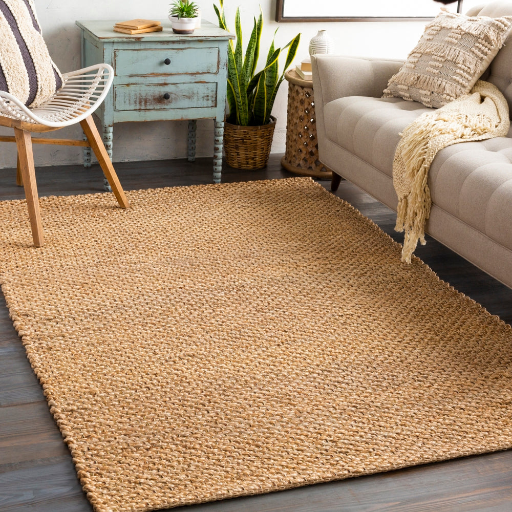 Curacao CUR-2300 Modern Jute Rug CUR2300-912 Wheat, Rust, Tan, Moss, Black 100% Jute 9' x 12'