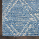 Nourison Venosa VSN01 Modern Handmade Tufted Indoor Area Rug Blue/Ivory 7'9" x 9'9" 99446786951