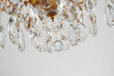 Bethel Brass Chandelier in Iron & Crystal