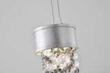 Bethel Silver LED Pendant in Metal & Crystal