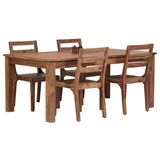 Porter Designs Urban Solid Sheesham Wood 72" - 96" Butterfly Extension Contemporary Dining Table Natural 07-117-01-1127