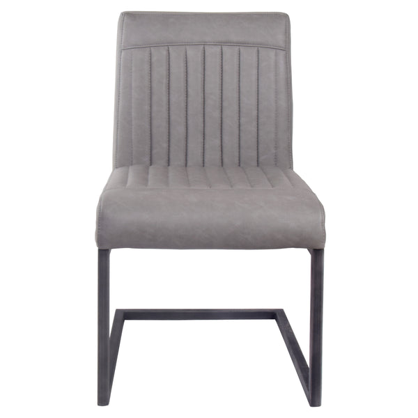 Ronan Leatherette Dining Chair Set of 2 - Modern Industrial Design with Chic Tufting and Durability