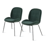 Lucy Velvet Fabric Chair - Set of 2