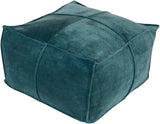 Cotton Velvet CVPF-004 Modern Cotton, Polyester/Polyfill Pouf CVPF-004 Teal 100% Cotton, 100% Polyester/Polyfill, 100% Cotton 13"H x 24"W x 24"D