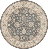 Nourison Living Treasures LI16 Persian Machine Made Loom-woven Indoor only Area Rug Grey/Ivory 5'10" x ROUND 99446738530