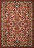 Nourison Timeless TML15 Machine Made Loomed Indoor Area Rug Red 5'6" x 8' 99446274144
