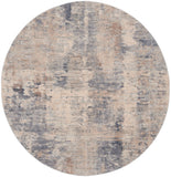 Nourison Rustic Textures RUS05 Painterly Machine Made Power-loomed Indoor Area Rug Beige/Grey 7'10" x round 99446835932