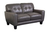 Penner Top Grain Leather Modern Loveseat