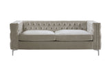 Da Vinci Silver Velvet Sofa