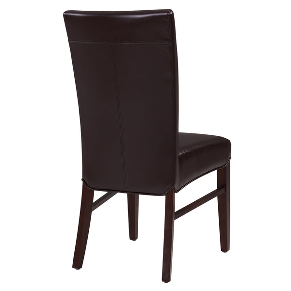 Milton Bonded Leather Dining Chair Set of 2 - Stylish Parsons Accent Chairs for Modern Interiors