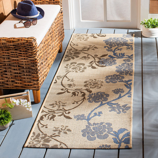 Safavieh Cy4027 Power Loomed 85.4% Polypropylene/10.4% Polyester/4.2% Latex Outdoor Rug CY4027B-5R