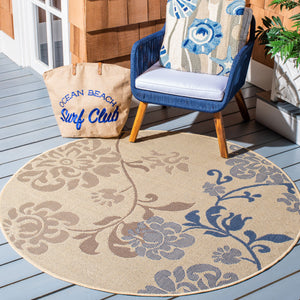 Safavieh Cy4027 Power Loomed 85.4% Polypropylene/10.4% Polyester/4.2% Latex Outdoor Rug CY4027B-5R