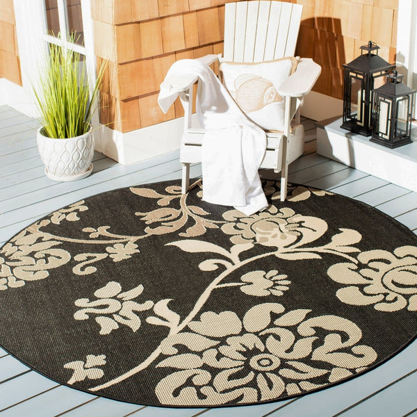 Safavieh Cy4027 Power Loomed 85.4% Polypropylene/10.4% Polyester/4.2% Latex Outdoor Rug CY4027D-5R