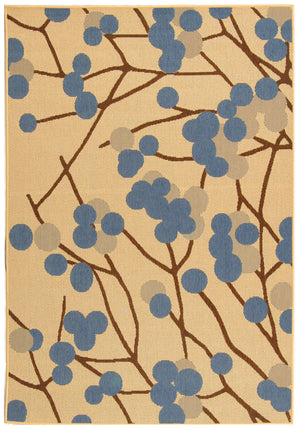 Safavieh Cy4037 Power Loomed 85.4% Polypropylene/10.4% Polyester/4.2% Latex Outdoor Rug CY4037B-3