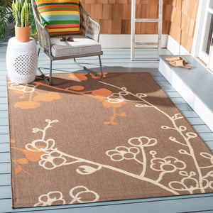 Safavieh Cy4038 Power Loomed 85.4% Polypropylene/10.4% Polyester/4.2% Latex Outdoor Rug CY4038C-5R