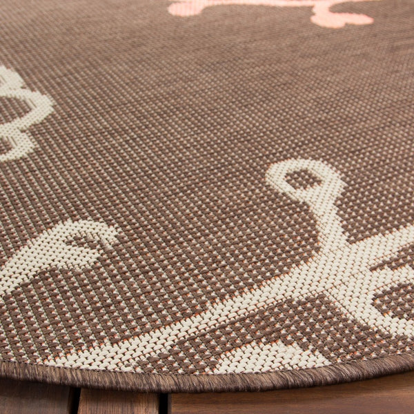 Safavieh Cy4038 Power Loomed 85.4% Polypropylene/10.4% Polyester/4.2% Latex Outdoor Rug CY4038C-5R