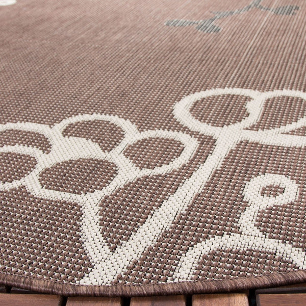 Safavieh Cy4038 Power Loomed 85.4% Polypropylene/10.4% Polyester/4.2% Latex Outdoor Rug CY4038D-5R