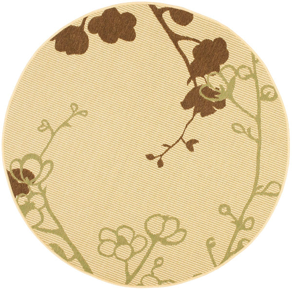 Safavieh Cy4038 Power Loomed 85.4% Polypropylene/10.4% Polyester/4.2% Latex Outdoor Rug CY4038A-5R