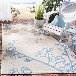 Safavieh Cy4038 Power Loomed 85.4% Polypropylene/10.4% Polyester/4.2% Latex Outdoor Rug CY4038B-5R