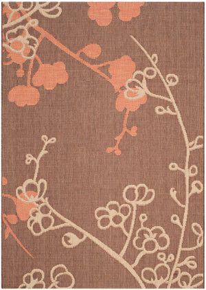 Safavieh Cy4038 Power Loomed 85.4% Polypropylene/10.4% Polyester/4.2% Latex Outdoor Rug CY4038C-5R