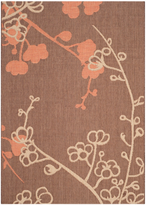 Safavieh Cy4038 Power Loomed 85.4% Polypropylene/10.4% Polyester/4.2% Latex Outdoor Rug CY4038C-5R