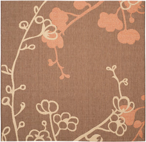 Safavieh Cy4038 Power Loomed 85.4% Polypropylene/10.4% Polyester/4.2% Latex Outdoor Rug CY4038C-5R