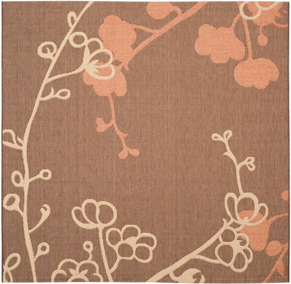 Safavieh Cy4038 Power Loomed 85.4% Polypropylene/10.4% Polyester/4.2% Latex Outdoor Rug CY4038C-5R