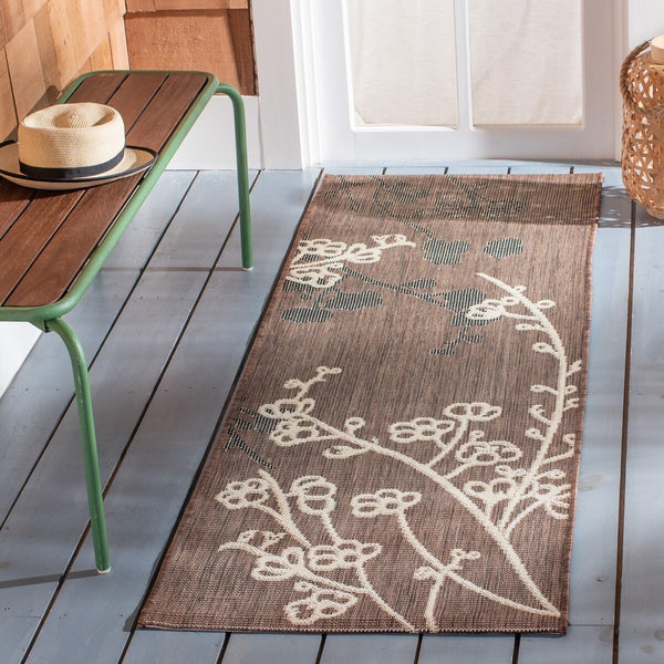 Safavieh Cy4038 Power Loomed 85.4% Polypropylene/10.4% Polyester/4.2% Latex Outdoor Rug CY4038D-5R