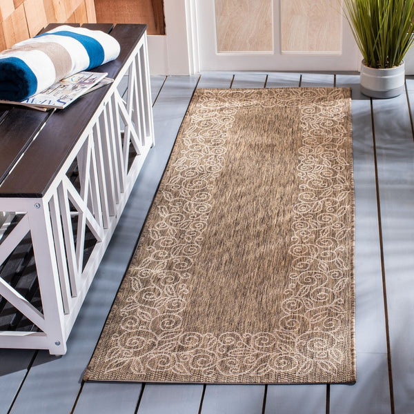 Safavieh Cy5139 Power Loomed 85.4% Polypropylene/10.4% Polyester/4.2% Latex Outdoor Rug CY5139B-4