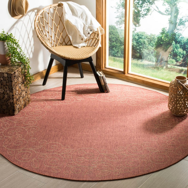 Safavieh Cy5139 Power Loomed 85.4% Polypropylene/10.4% Polyester/4.2% Latex Outdoor Rug CY5139A-4
