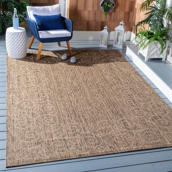 Safavieh Cy5139 Power Loomed 85.4% Polypropylene/10.4% Polyester/4.2% Latex Outdoor Rug CY5139B-4