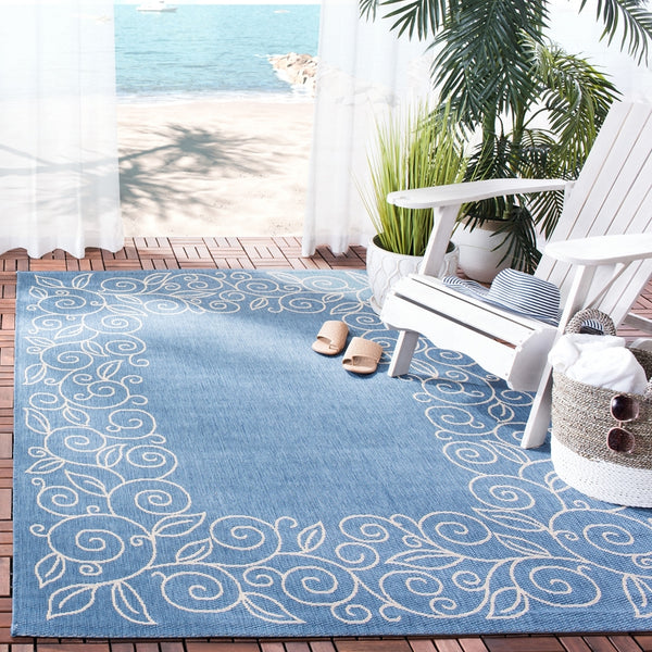 Safavieh Cy5139 Power Loomed 85.4% Polypropylene/10.4% Polyester/4.2% Latex Outdoor Rug CY5139C-4