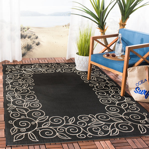 Safavieh Cy5139 Power Loomed 85.4% Polypropylene/10.4% Polyester/4.2% Latex Outdoor Rug CY5139D-4